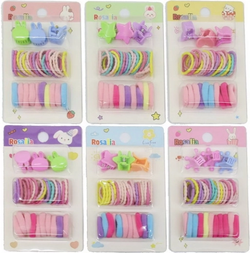 Komplet dodatkov za lase – elastike in sponke