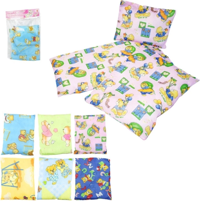 Komplet za posteljico ali zibelko z motivom medvedkov