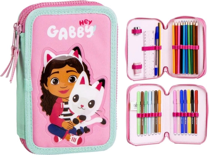 Opremljena trietažna peresnica Gabby’s dollhouse - 1 kos