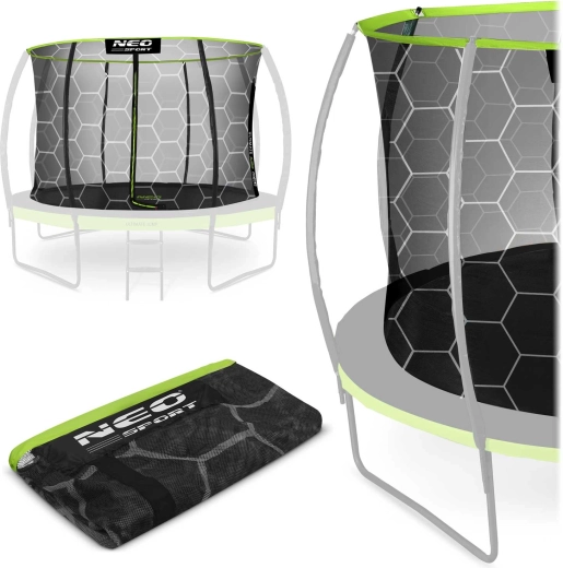 Neo-sport notranja zaščitna mreža za trampolin 252 cm (8 ft) za 6 stebrov