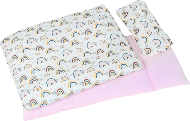 Doll bedding set with rainbow motif - 1 piece