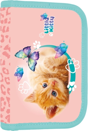 Šolski peresnik z 2 zavihkoma Mačka, enonadstropen, prazen