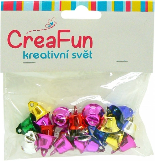 Barviti kovinski zvončki 14,5 mm – komplet 20 kosov