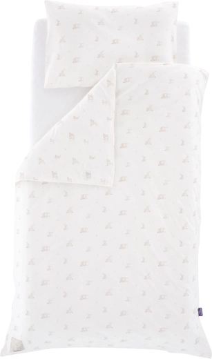 Träumeland jersey posteljnina HopHop Bunny Beige 100 × 135 cm + 40 × 60 cm