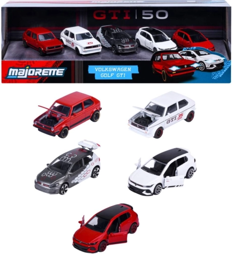 Darilni komplet kovinskih modelov Volkswagen Golf GTI, 5 kosov