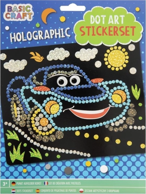 Mozaikna holografska slika avto 22 × 18 cm