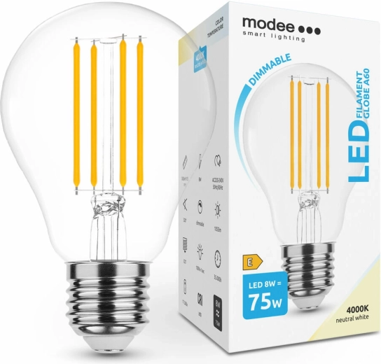 Modee Smart Lighting LED nitna žarnica E27 8 W nevtralno bela