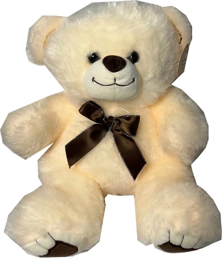 Kremni plišasti medvedek 28 cm