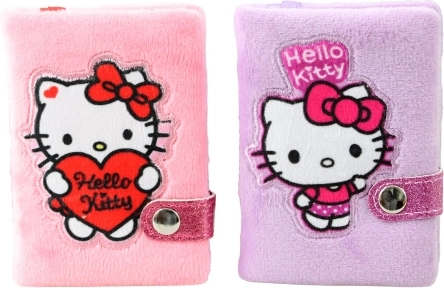 Hello Kitty plišasti mini zvezek z zapiranjem na gumb