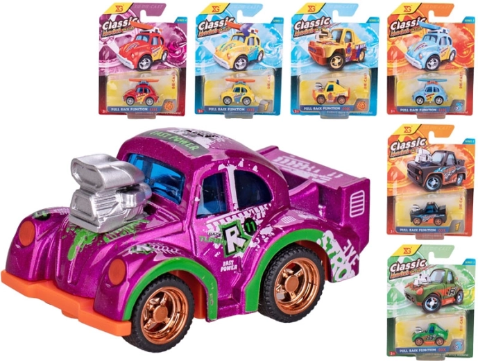 Športni kovinski avtomobilček s povratnim pogonom 5 cm