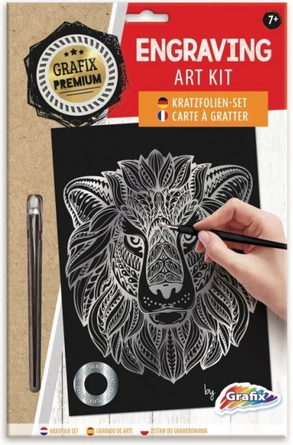 srebrna praskanka lev GRAFIX