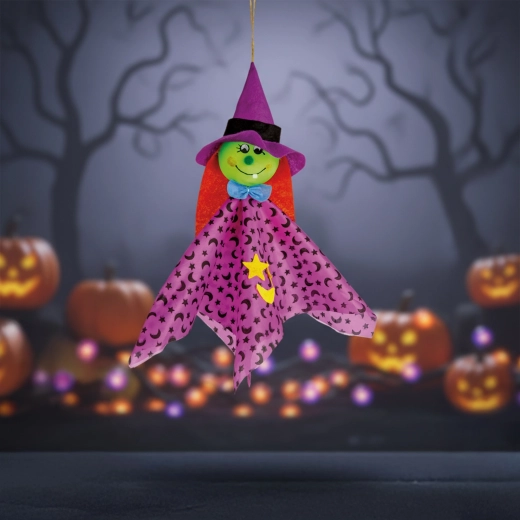 Viseči halloween okras čarovnice 48 × 44 cm
