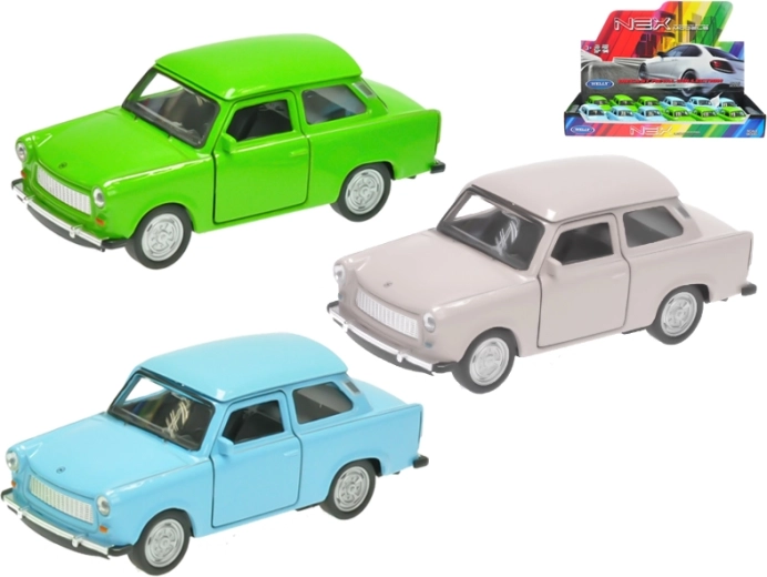 Kovinski model avtomobila Trabant 601 1:36 Welly z odpirajočimi se vrati