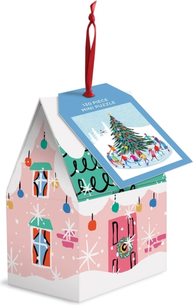 Sestavljanka GALISON drsanje okoli božičnega drevesa – 130 kosov