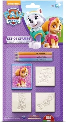 Multiprint Paw Patrol štampiljke za deklice – set 3 kos