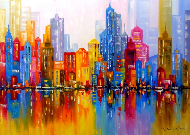 Sestavljanka Mavrično mesto 1000 koščkov ENJOY