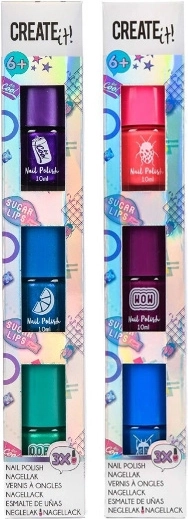 Create It! lak za nohte – komplet 3 odtenkov s holografskim učinkom