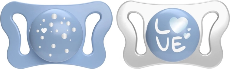 Chicco Physioforma Micro silikonska duda 0–2 meseca za dečke, 2 kosa