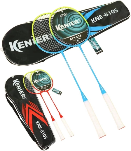 Badminton set Kenier s torbico, 2 loparja in 5 peresnih žogic