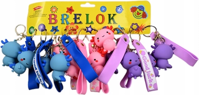 Obesek za ključe z aksolotlom – obesek za ključe