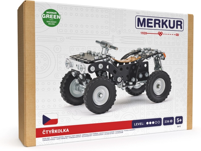 MERKUR Štirikolesnik – konstrukcijski komplet 236 delov