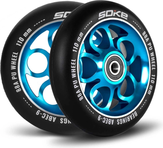 Kolesca za skiro Soke 110 mm modra 2 kosa