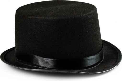 Eleganten črn cilinder za odrasle