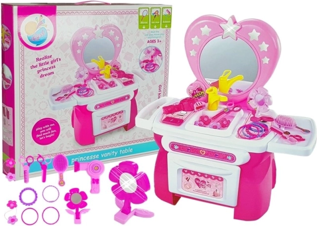 Otroška toaletna mizica z lepotnimi dodatki