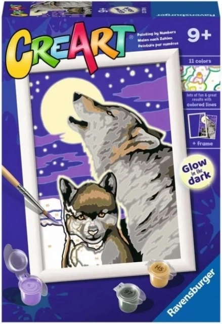 CreArt Mystical Wolves – slikanje po številkah
