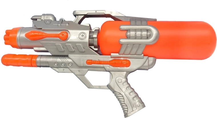 Velika vodna pištola s črpalko 45 cm, oranžna - 1 kos