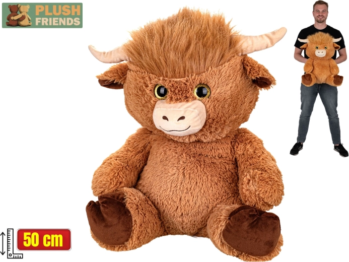 Plush Friends škotsko višavsko govedo plišasta igrača 50 cm (sedeča)