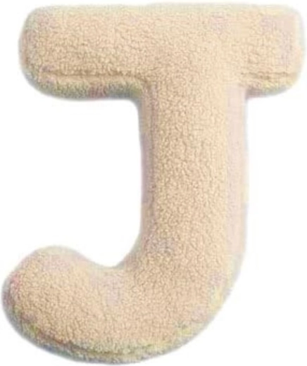 Mealini plišasta črka J kremna – 1 kos