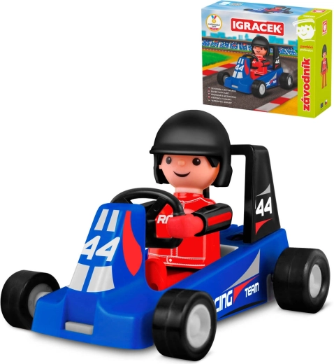 Efko Igráček dirkač z modrim gokartom