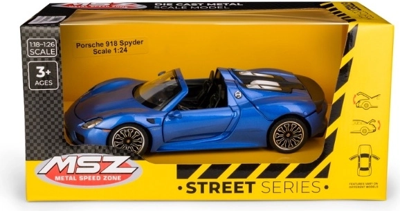 MSZ Porsche 918 Spyder v merilu 1:24, modre barve