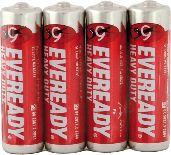 Energizer Eveready Heavy Duty Red AA R6 1,5 V – baterije AA, 4 kosi