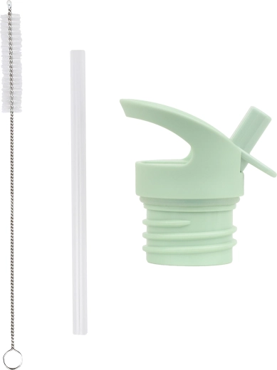 A Little Lovely Company set of cap, brush and straw for stainless steel bottle – dinosaur