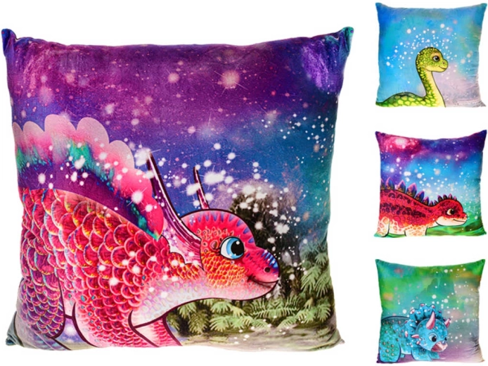 Plush baby dinosaur pillow 45 × 45 cm - 1 piece