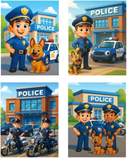 Darilna vrečka M s policijskim motivom