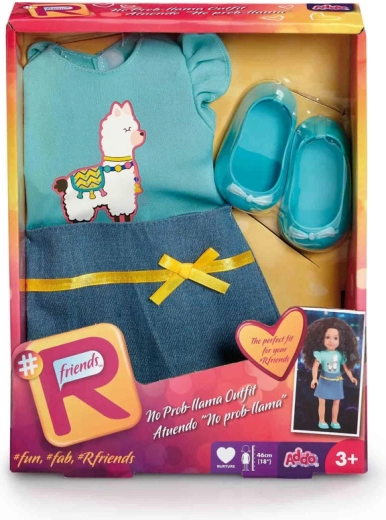 Obleka za punčko s krilom in majico