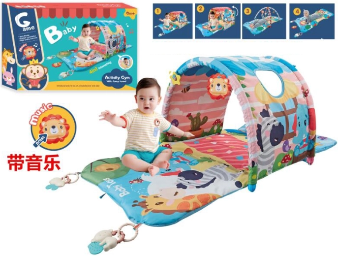 Children's Play Mat with Tunnel 4-in-1