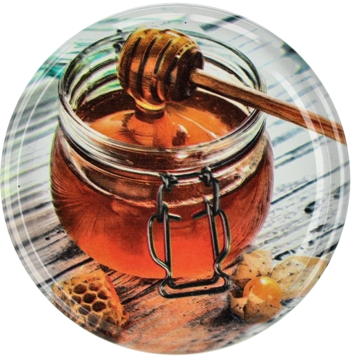 Komplet kovinskih pokrovčkov za med 82 mm, 6 zarez, 10 kosov