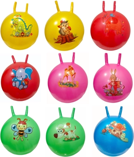 Skakalna žoga z ročaji 45 cm