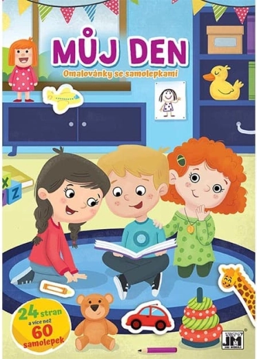 Pobarvanka A4 z nalepkami Moj dan