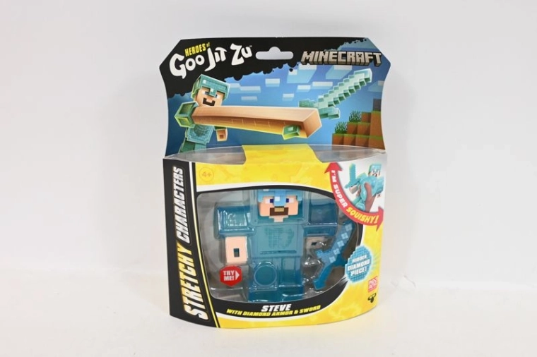 Heroes of Goo Jit Zu Minecraft Steve – raztegljiva figurica z diamantnim oklepom in mečem