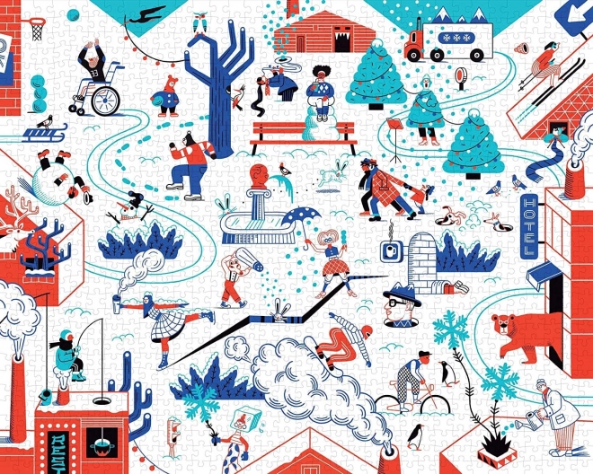 Zimski puzzle 1000 koščkov