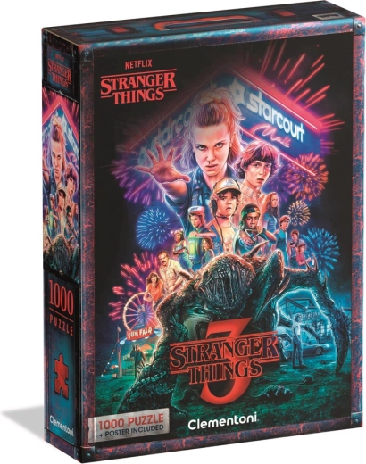 Sestavljanka 1000 STRANGER THINGS 3 plakat – Netflix, Clementoni