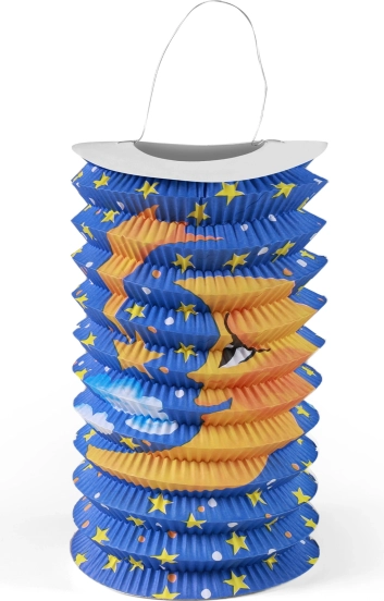 Papirnata laterna z motivom lune 15 cm