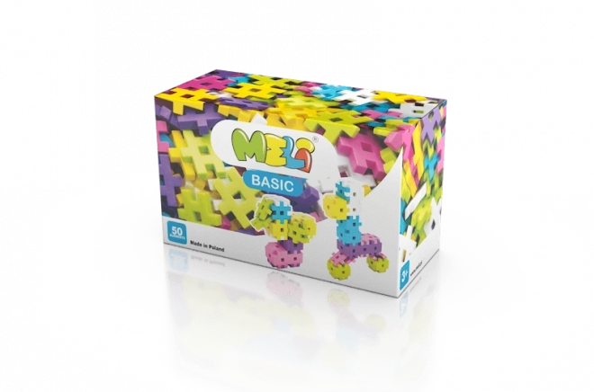 Gradbeni set Meli Basic Pink 50 kosov