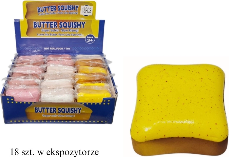 Stiskljiva igračka v obliki toasta – 1 kos