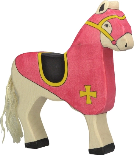 Wooden Holztiger Tournament Horse – Red